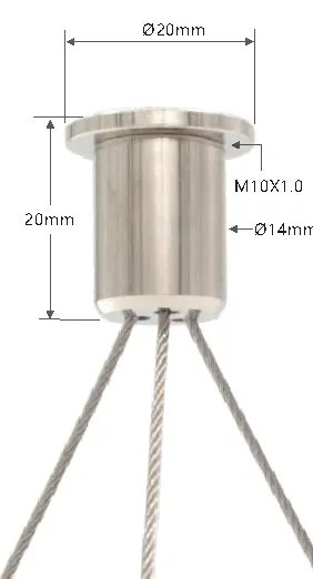 Anclaje de techo 3 cables